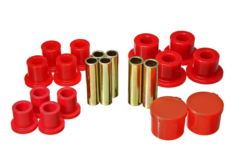 Ford Ranger Leaf Spring Bushing Set - Rear - Energy Suspension - Hyper-Flex - Red - `98-`11